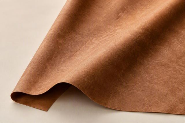 Sheet of tan mycelium bio-leather